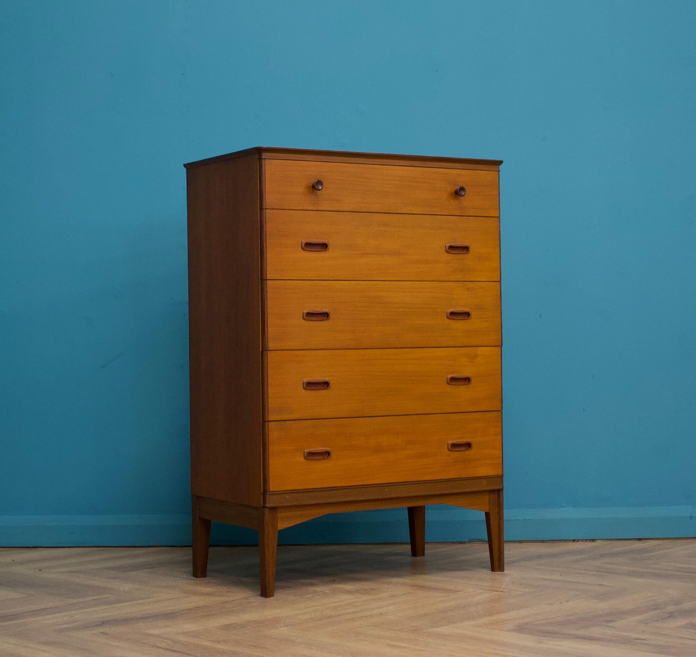 British Teak Tallboy Chest of Drawers from Austinsuite, 1960s