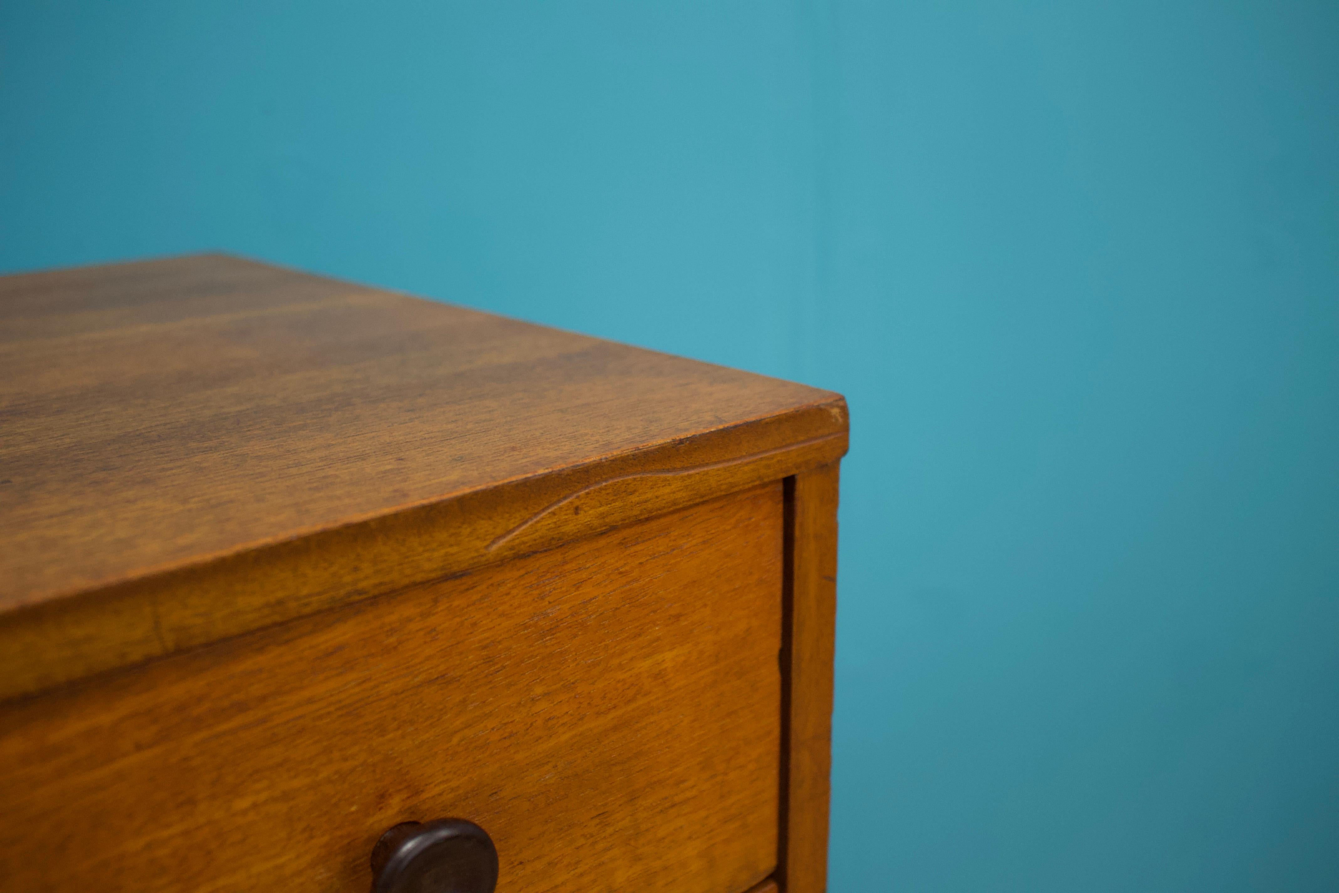 Teak Tallboy Chest of Drawers from Nathan, 1960s For Sale 4