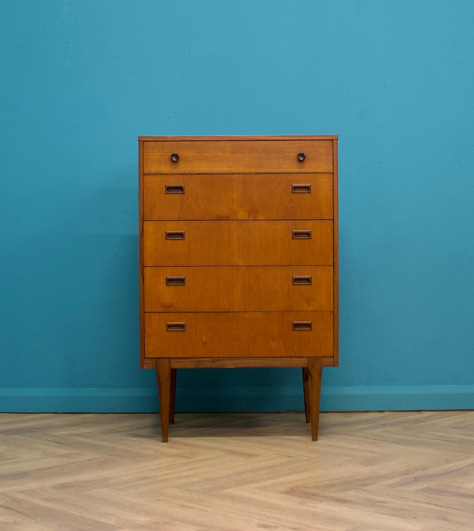 Mid-Century Modern Teak Tallboy Chest of Drawers from Nathan, 1960s For Sale
