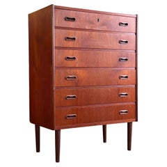 Vintage Teak Tallboy Dresser