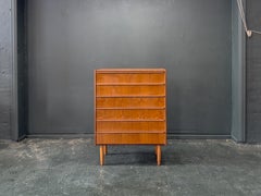 Teak Tallboy with Six Drawers