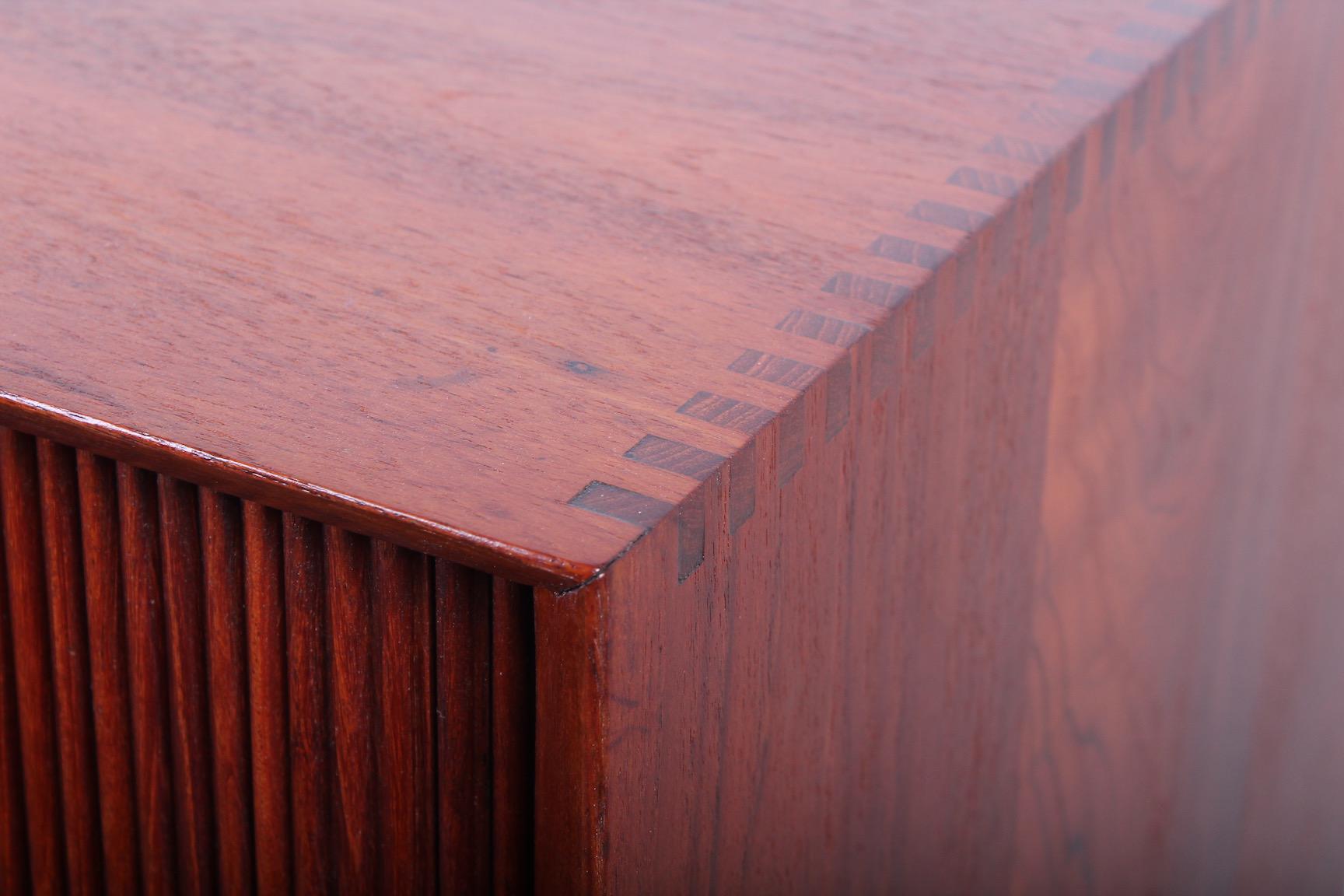 Teak Tambour Cabinet by Peter Hvidt & Orla Mølgaard 1