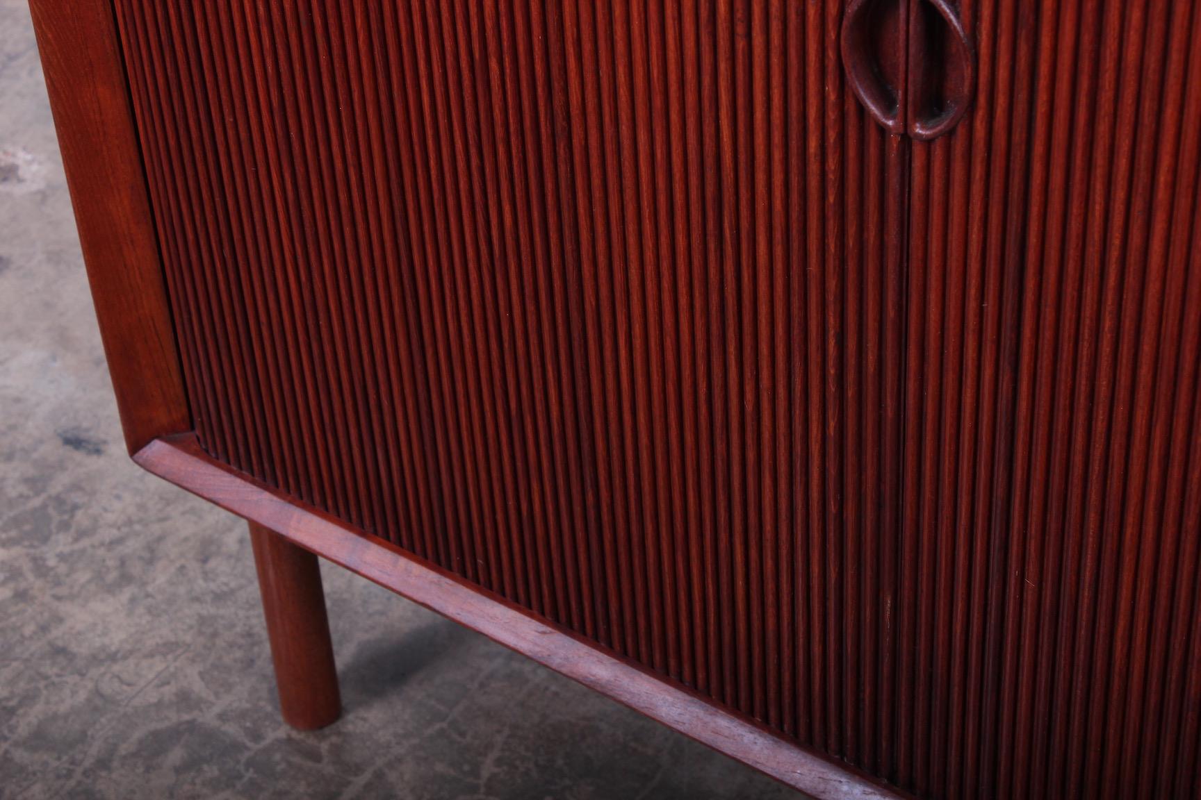 Teak Tambour Cabinet by Peter Hvidt & Orla Mølgaard 3