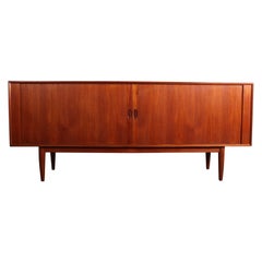 Teak Tambour Credenza by Bernhard Pedersen and Son