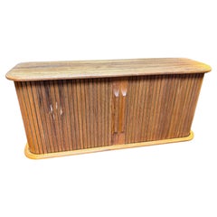Teak Tambour Door Wall Storage Box