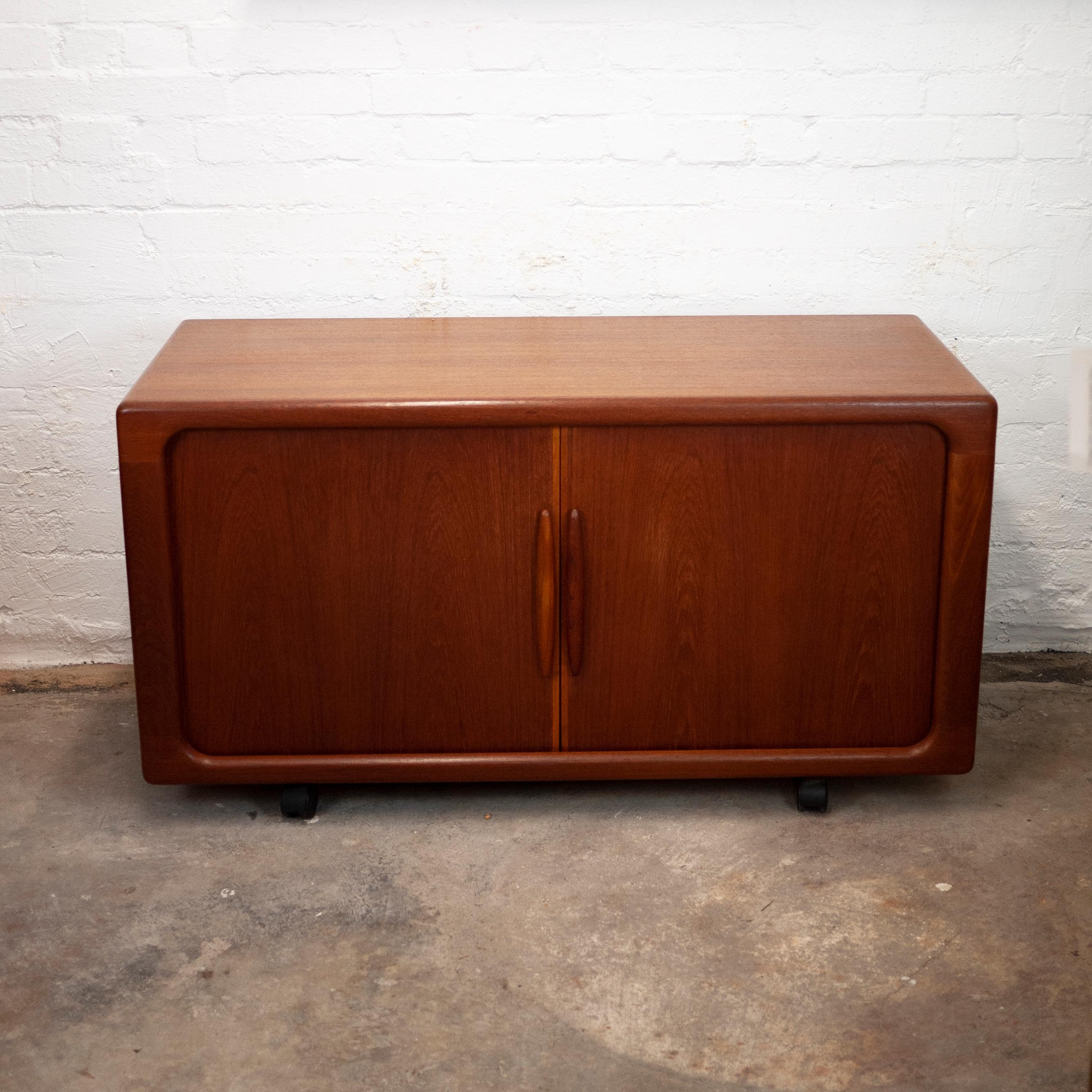 Teak Tambour Sideboard from Dyrlund, 1960s In Good Condition In Chesham, GB