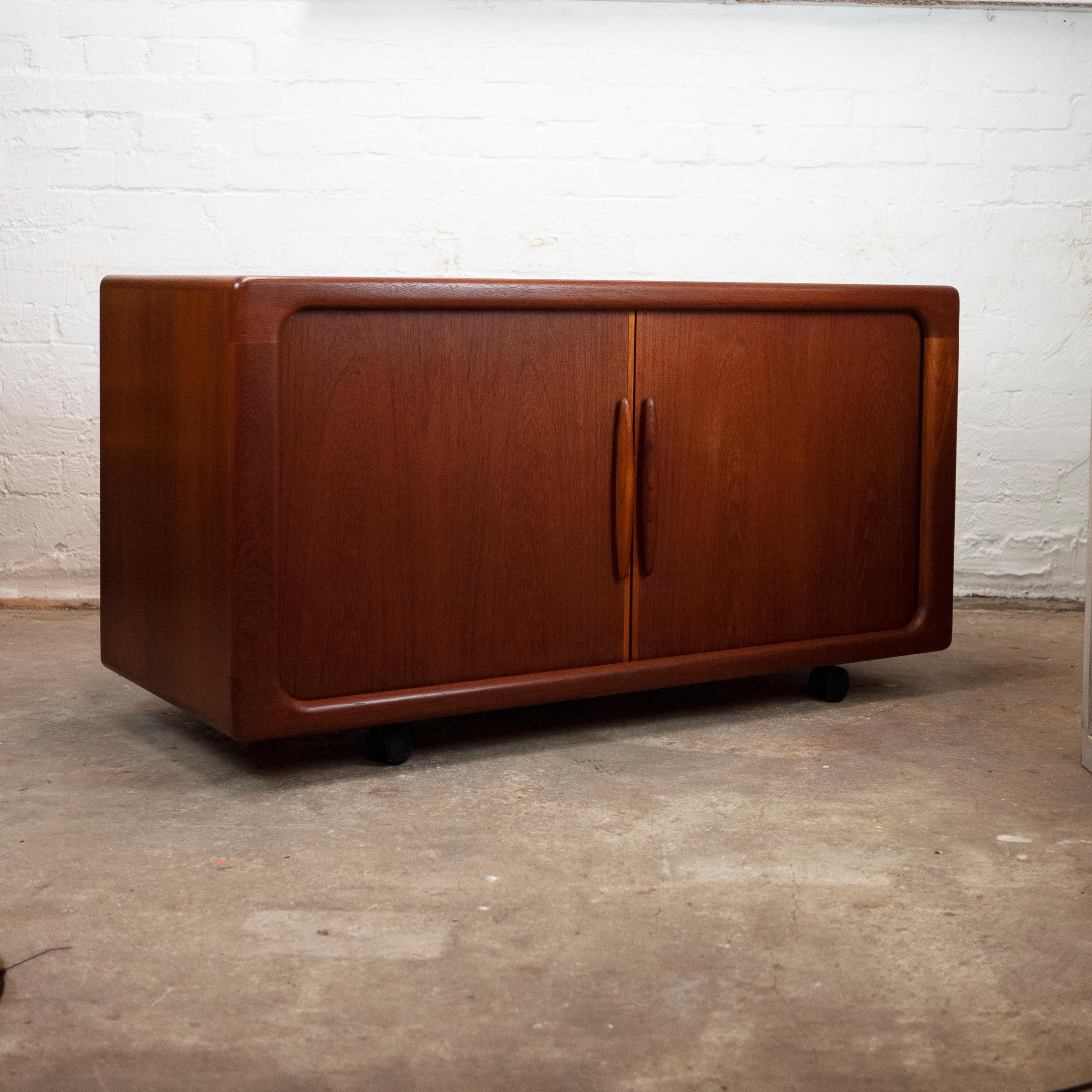 Mid-20th Century Teak Tambour Sideboard from Dyrlund, 1960s