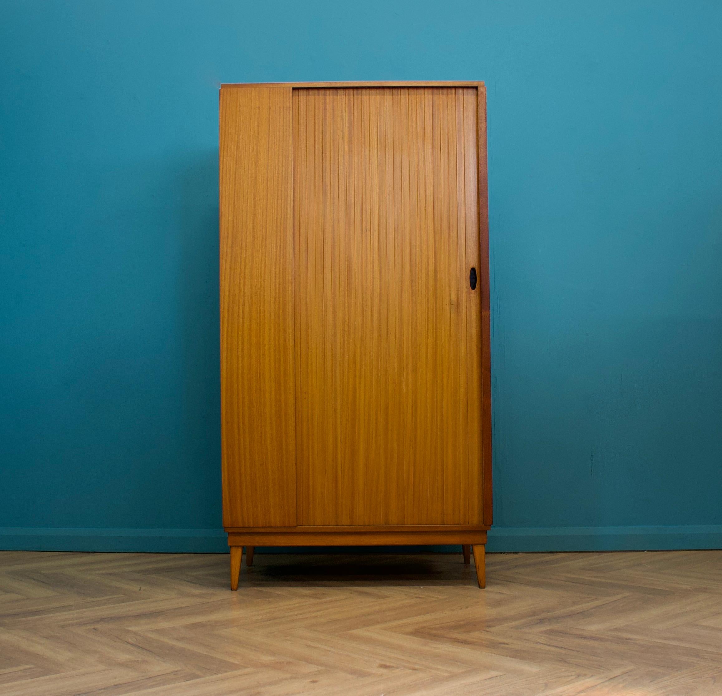 Mid-Century Modern Teak Tambour Wardrobe from Austinsuite, 1960s