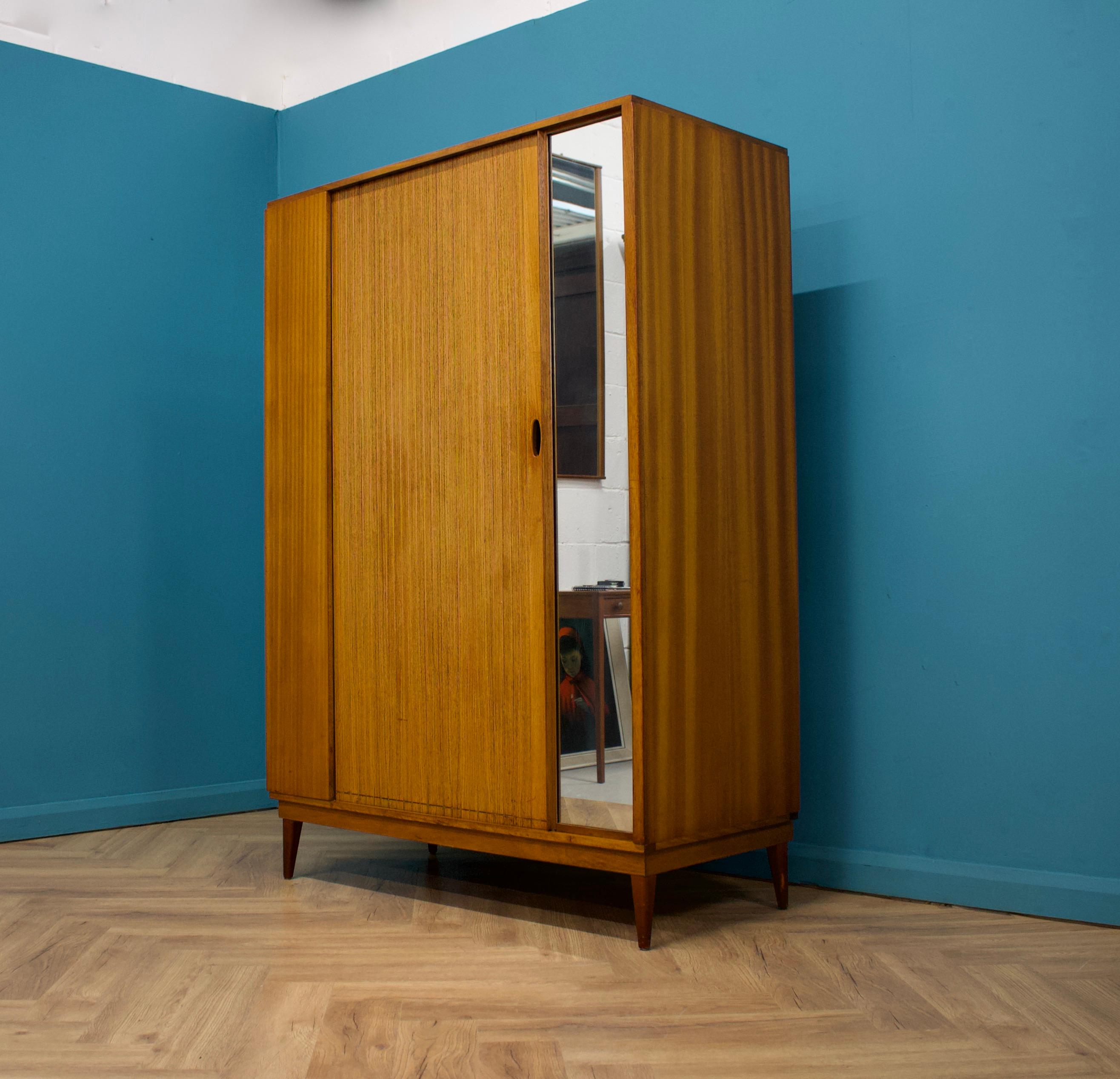 Mid-Century Modern Teak Tambour Wardrobe from Austinsuite, 1960s