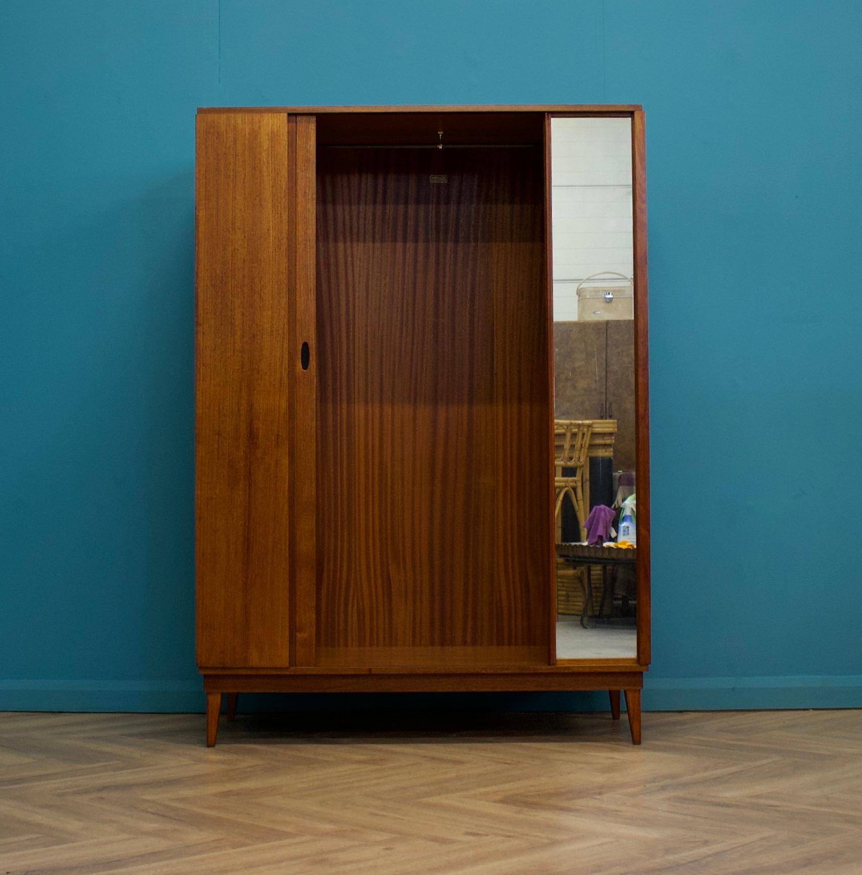 Mid-Century Modern Teak Tambour Wardrobe from Austinsuite, 1960s