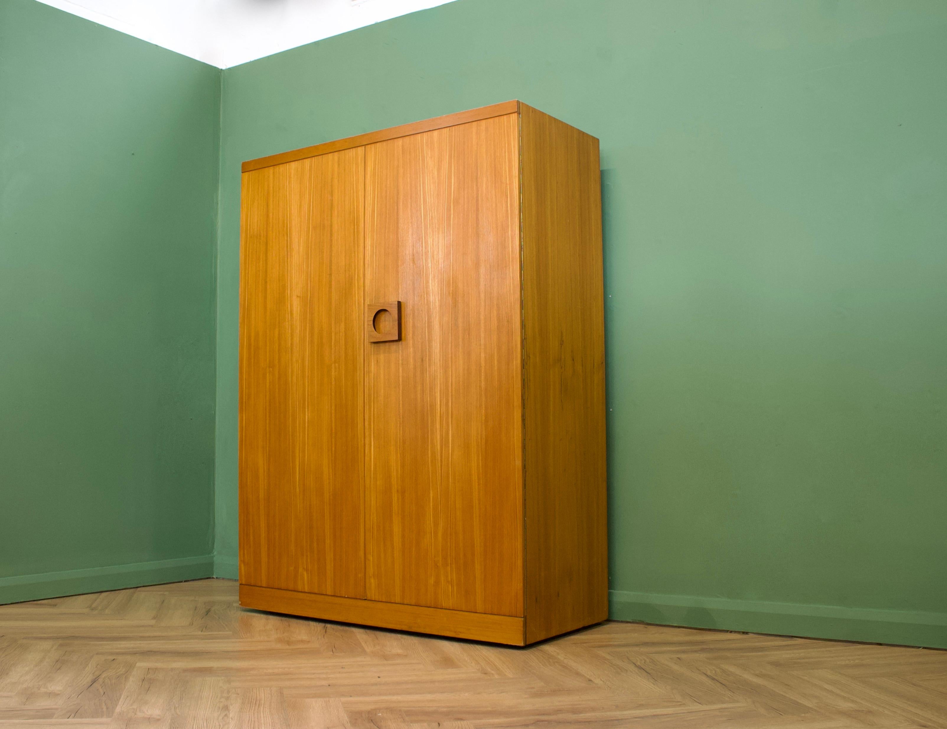 Mid-Century Modern Teak Tambour Wardrobe from Uniflex, 1960s
