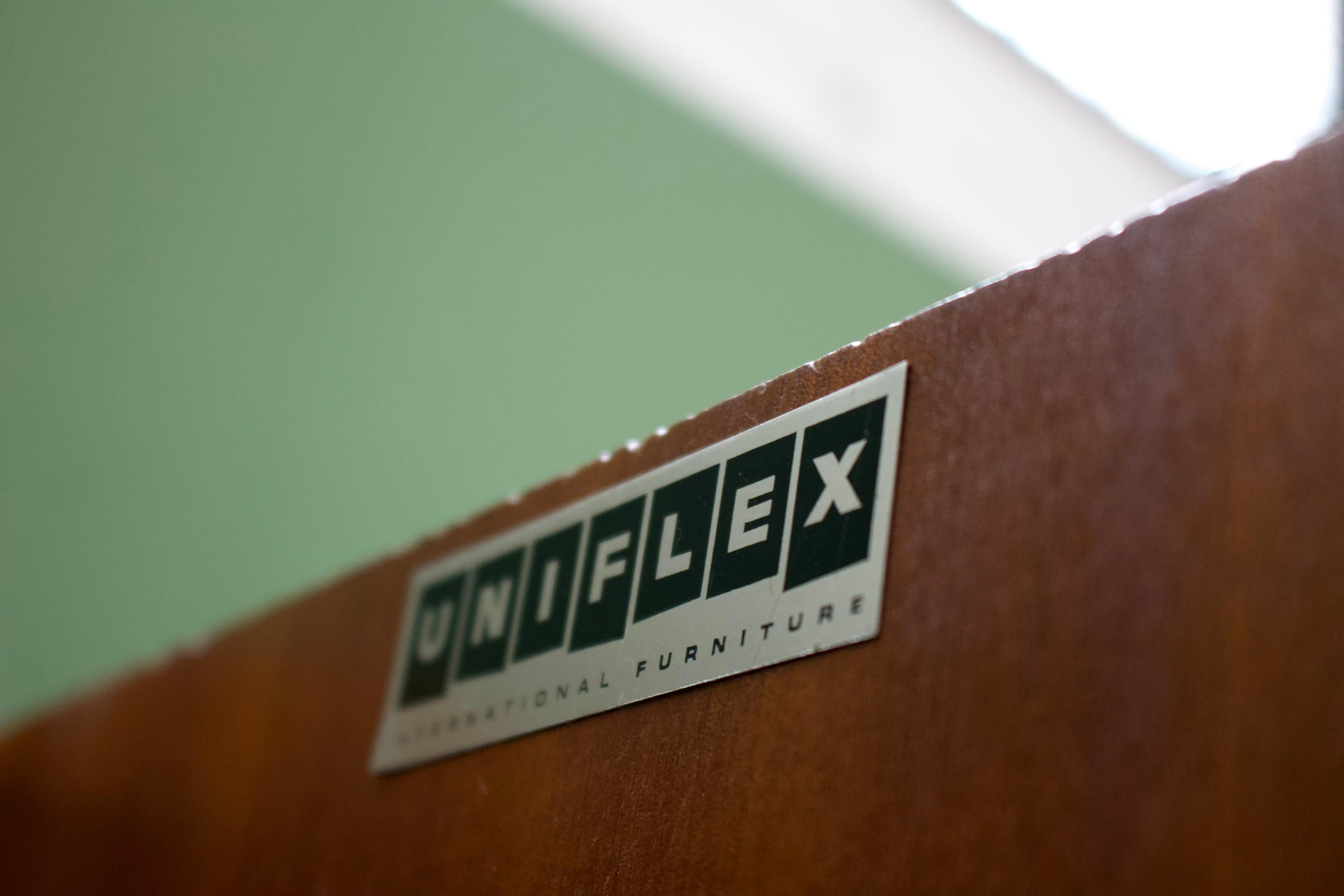20th Century Teak Tambour Wardrobe from Uniflex, 1960s