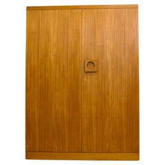 Teak Tambour Wardrobe from Uniflex, 1960s