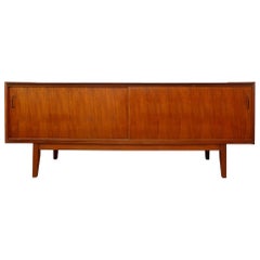 Teak Teak Sideboard with Two Sliding Doors