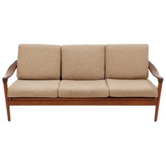 Teak Three-Seat Sofa, De Ster Gelderland, 1950s