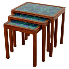 Teak & Tile Danish Mid-Century Nesting Tables