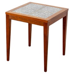 Vintage Teak & Tile Danish Mid-Century Side Table