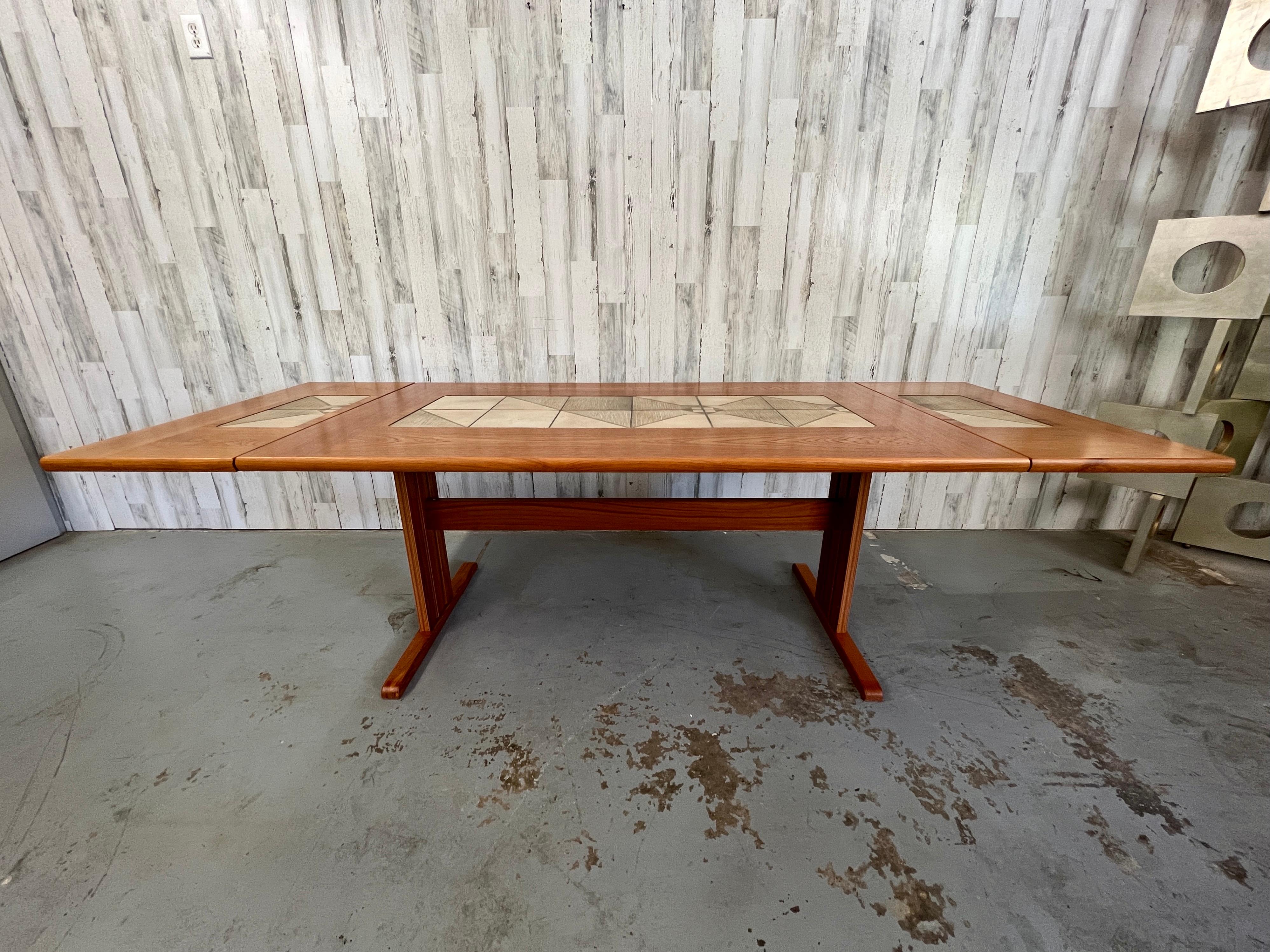 Late 20th Century Teak & Tile Dining Table by Gangso Mobler