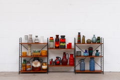 Teak Tomado Three Section Standing Book Shelf