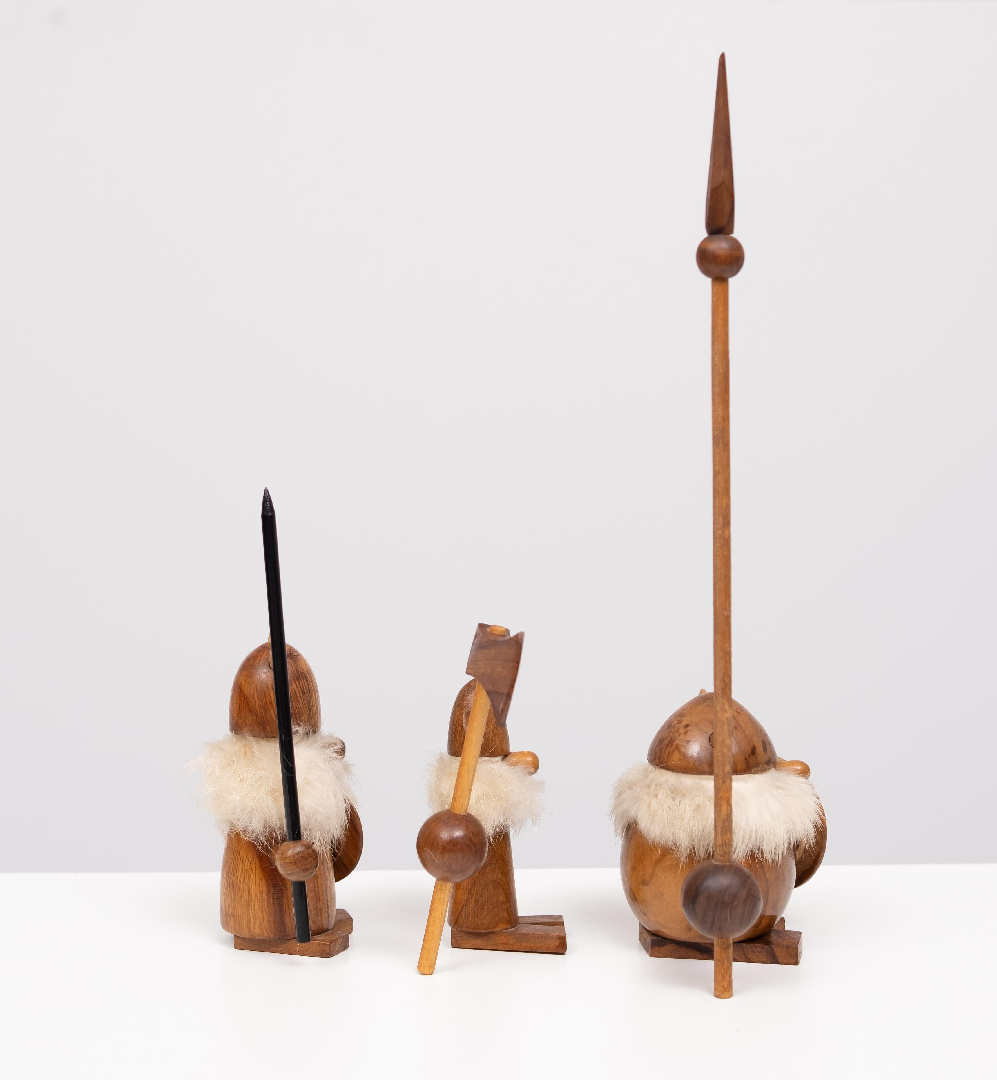 Teak toy Vikings  Kay Bojesen Denmark 1960s For Sale 1