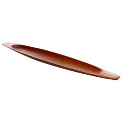 Vintage Teak Tray 1960s Danish Mid-Century Modern Teak Tray for Snacks, Nuts or Fruits