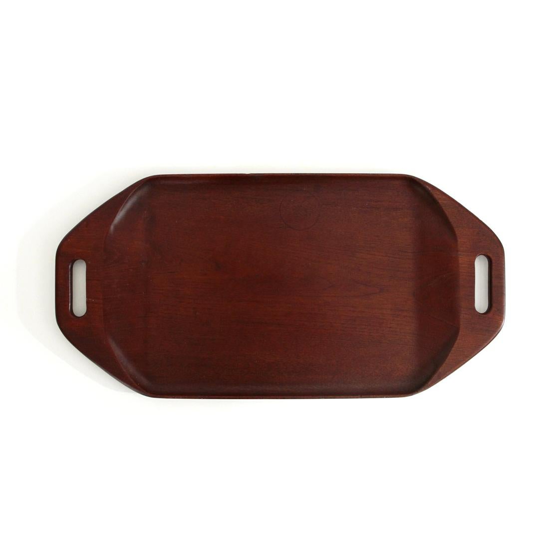 Danish-made tray produced in the 1960s.
Shaped teak structure with handles.
Good general conditions, some marks and halos due to normal use over time.

Dimensions: Length 65 cm, depth 32 cm, height 2.5 cm.
