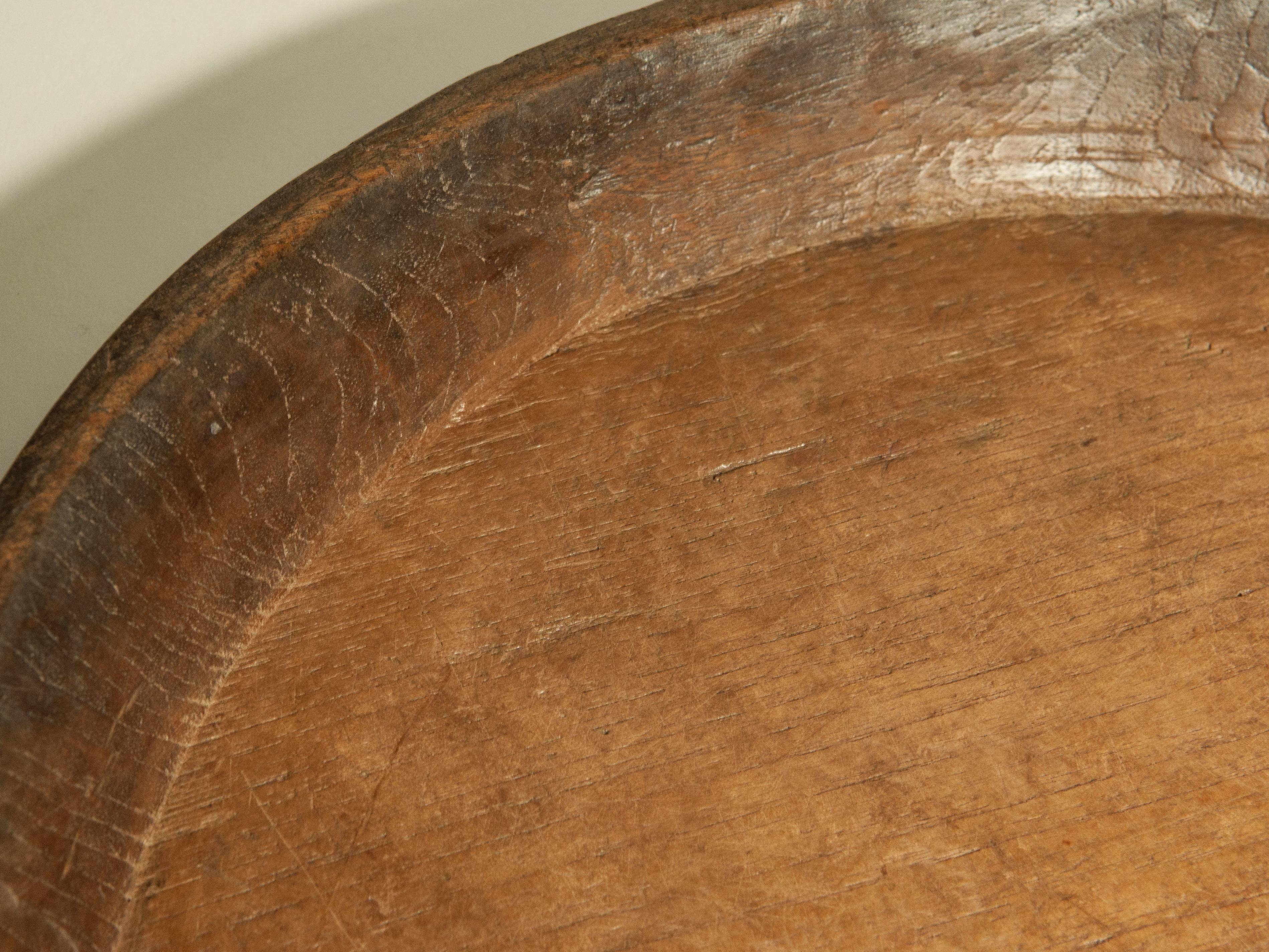 Hand-Crafted Vintage Hand Hewn Teak Tray from Java, Mid-20th Century