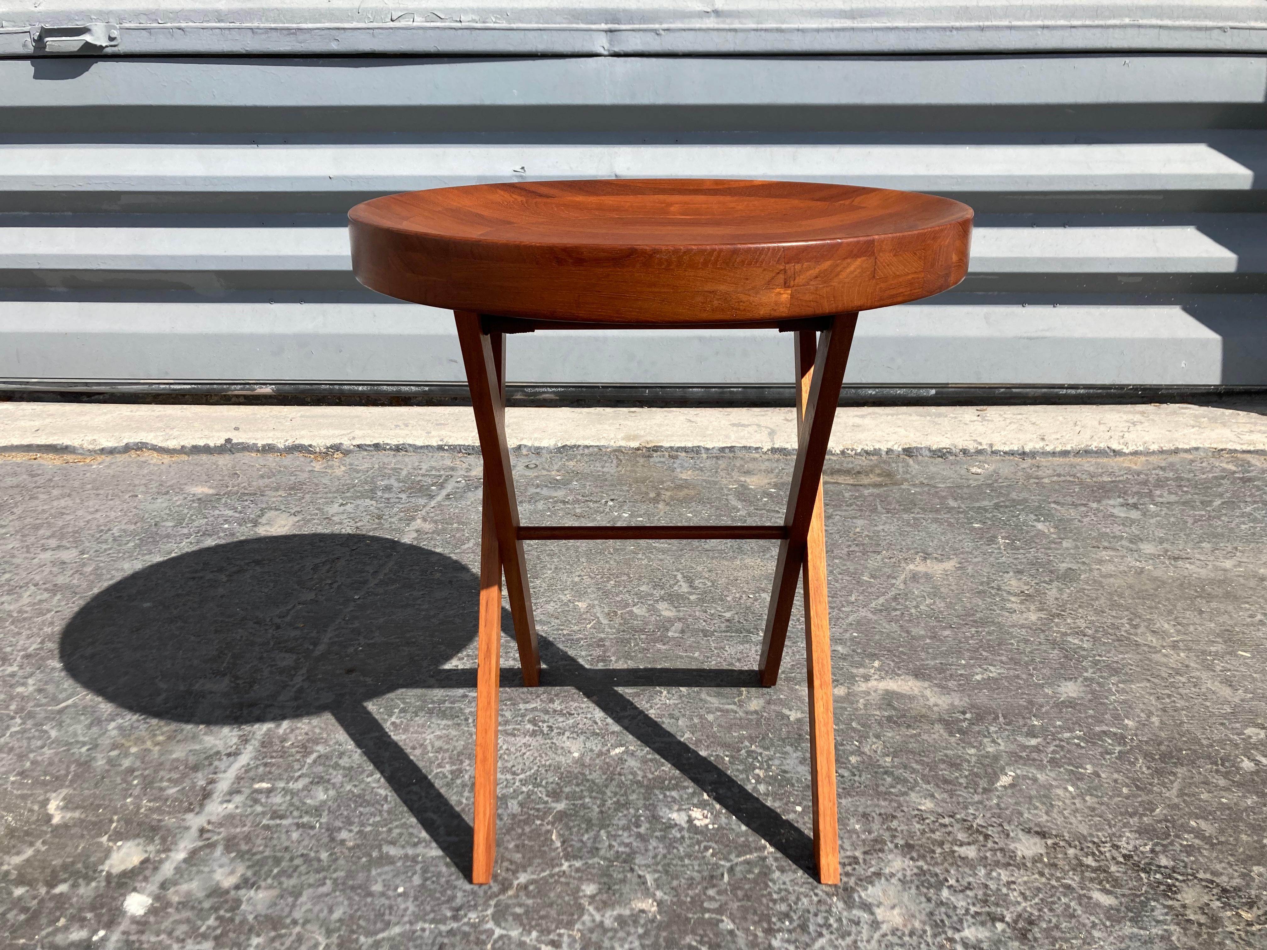 Teak Tray Side Table, Danish Modern For Sale 6