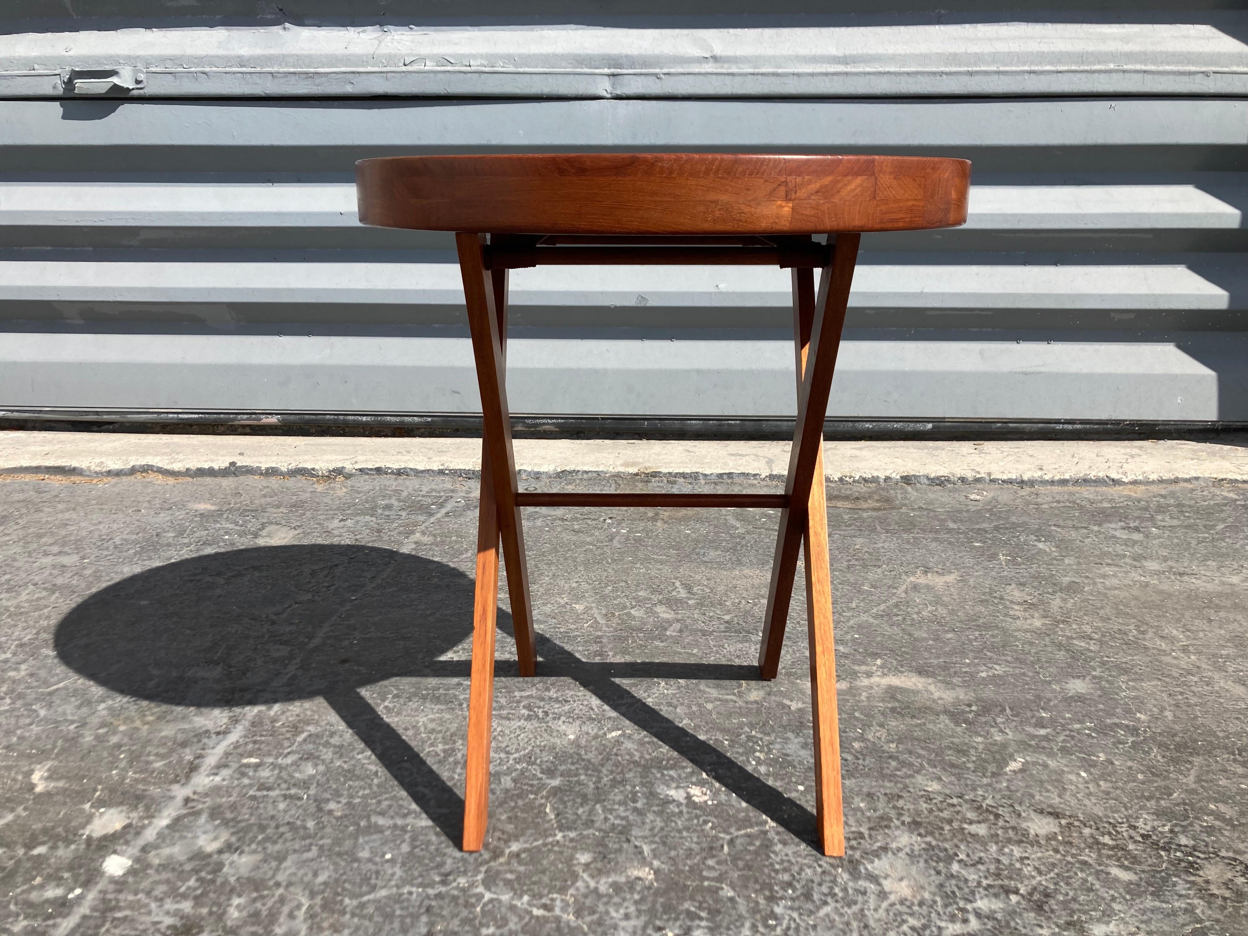 Teak Tray Side Table, Danish Modern For Sale 9