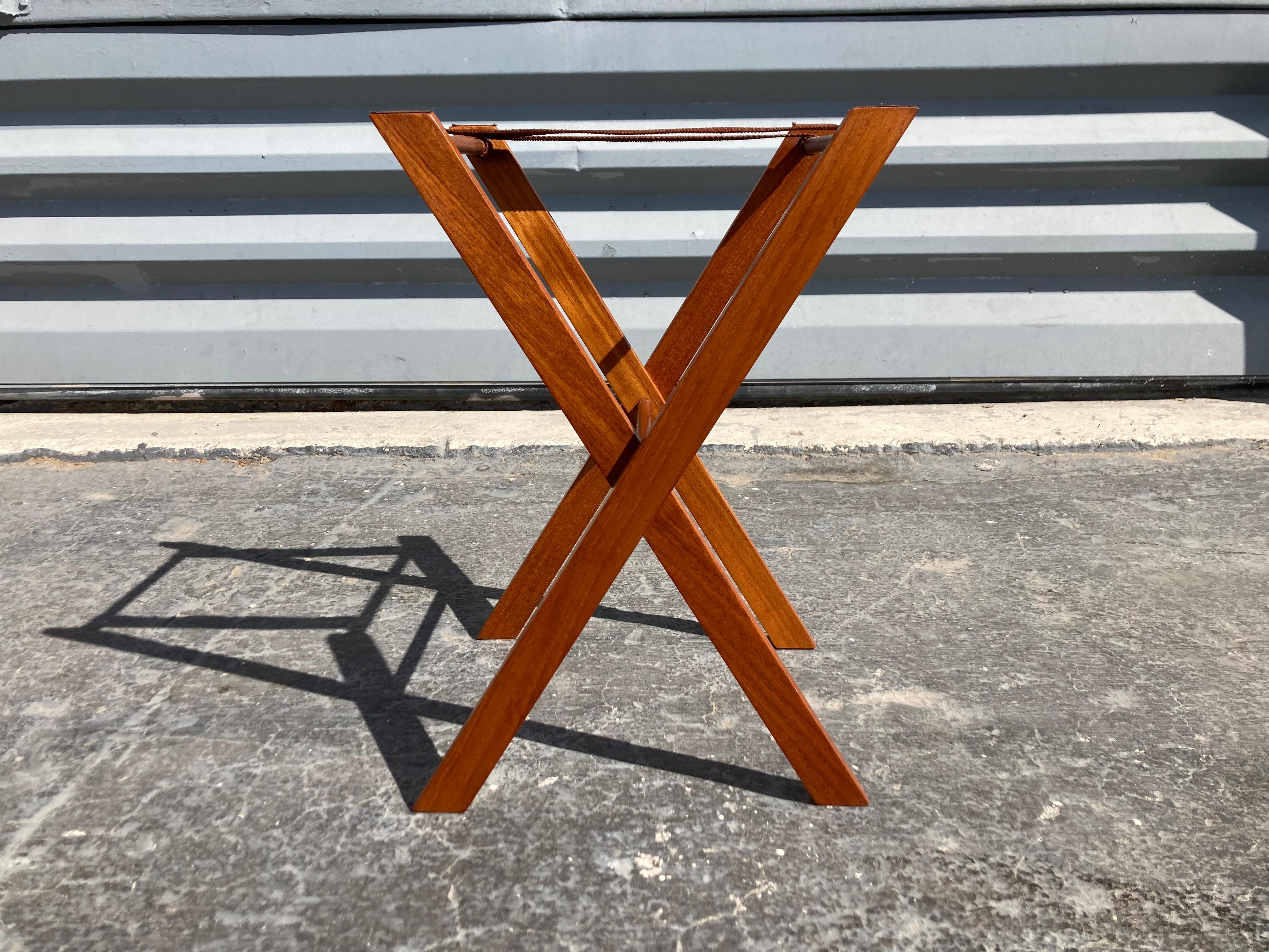 Teak Tray Side Table, Danish Modern For Sale 12