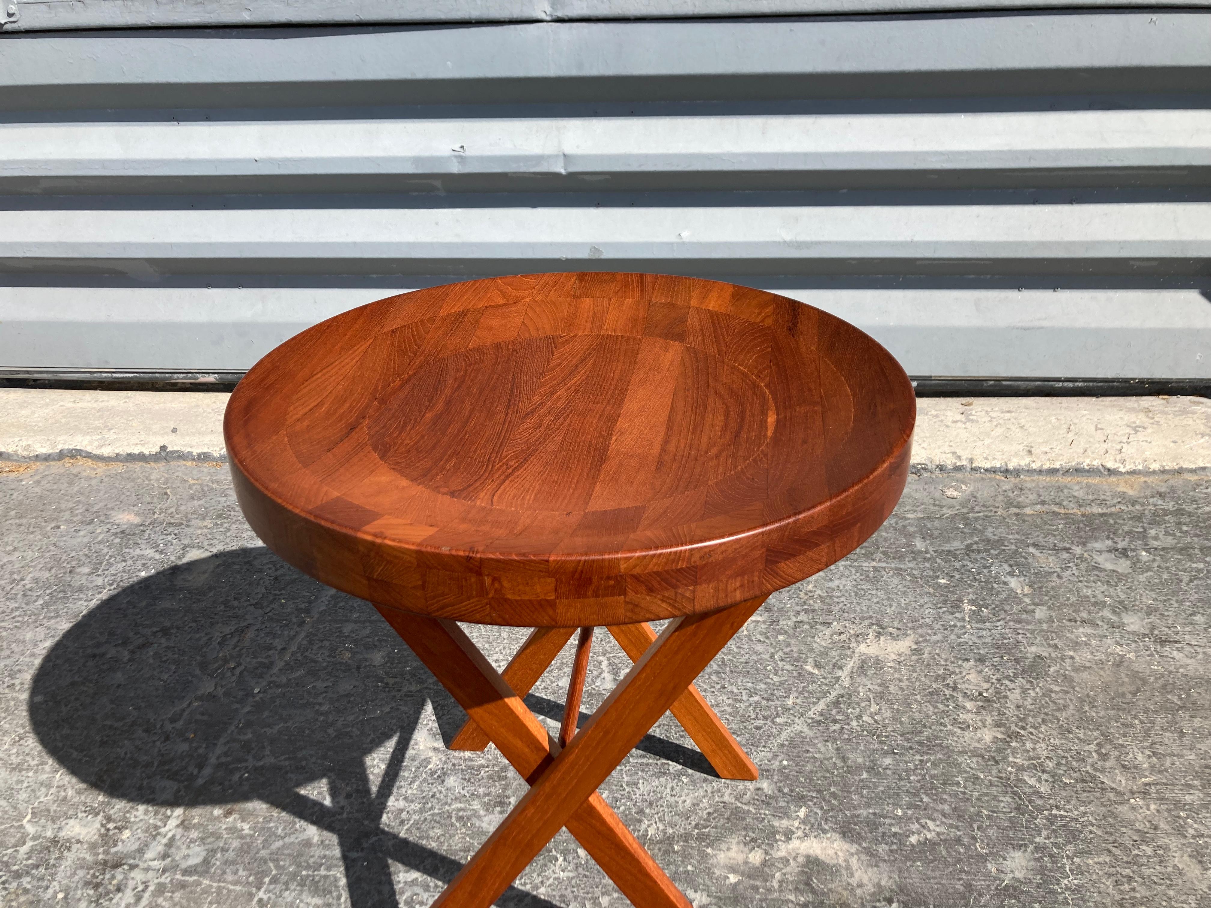 Teak Tray Side Table, Danish Modern For Sale 13