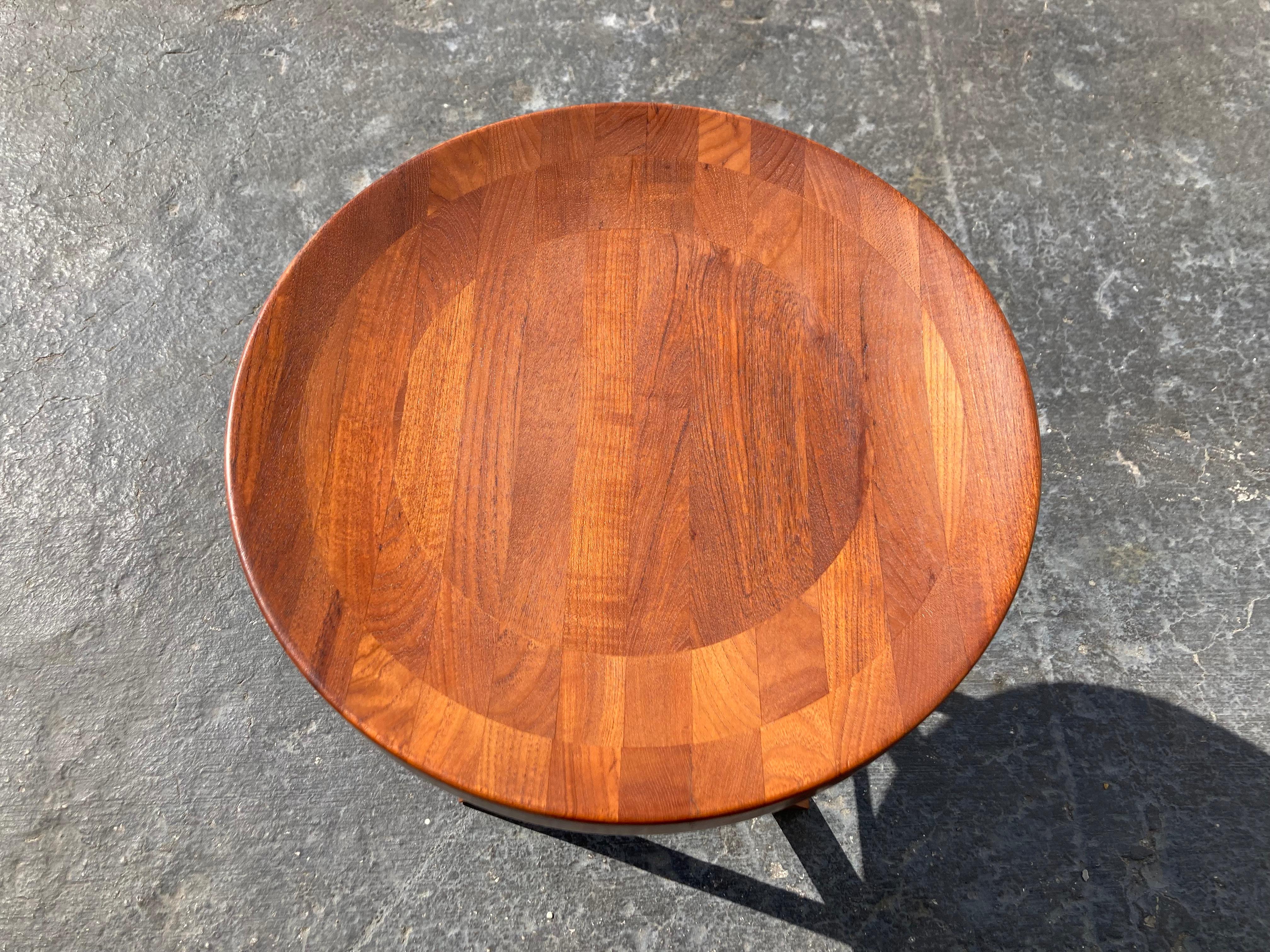 Mid-Century Modern Teak Tray Side Table, Danish Modern For Sale