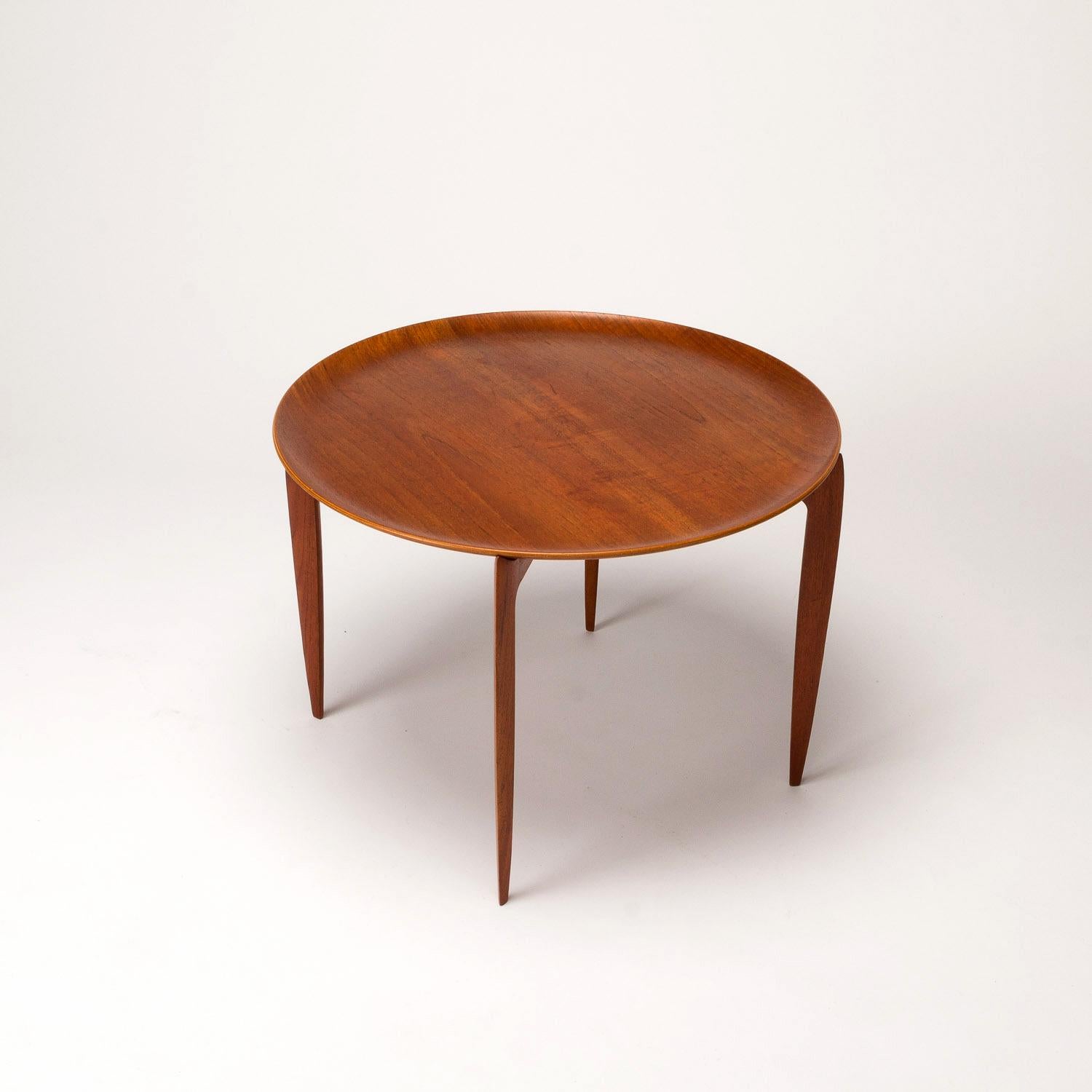 Mid-20th Century Teak Tray Table by H Engholm and Svend Aage Willumsen for Fritz Hansen, Denmark,