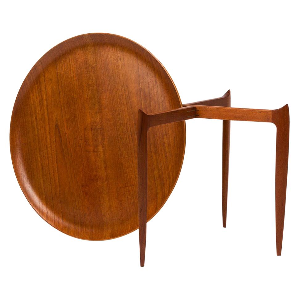 Teak Tray Table by H Engholm and Svend Aage Willumsen for Fritz Hansen, Denmark,