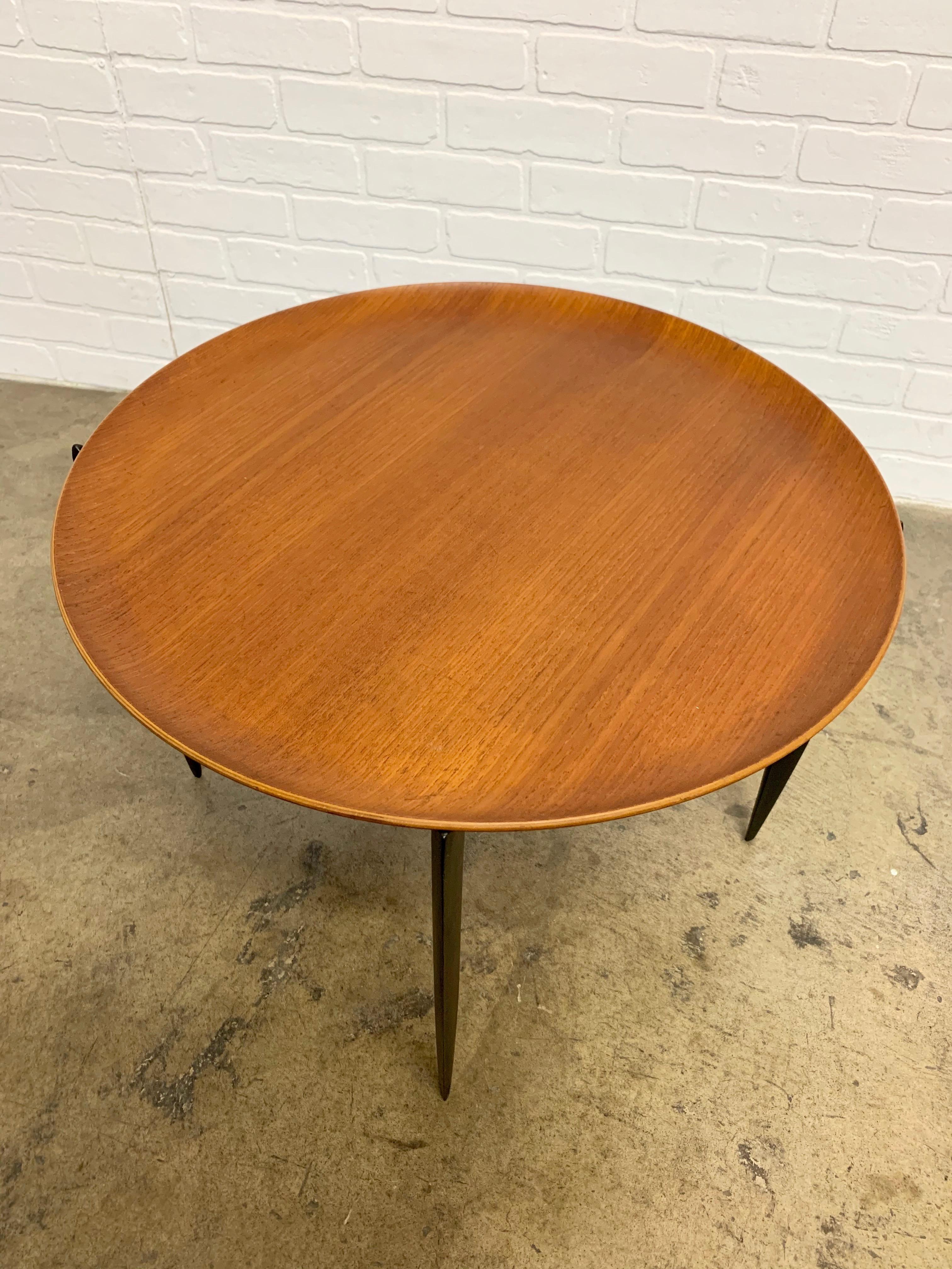 Scandinavian Modern Teak Tray Table by H Engholm and Svend Aage Willumsen for Fritz Hansen For Sale