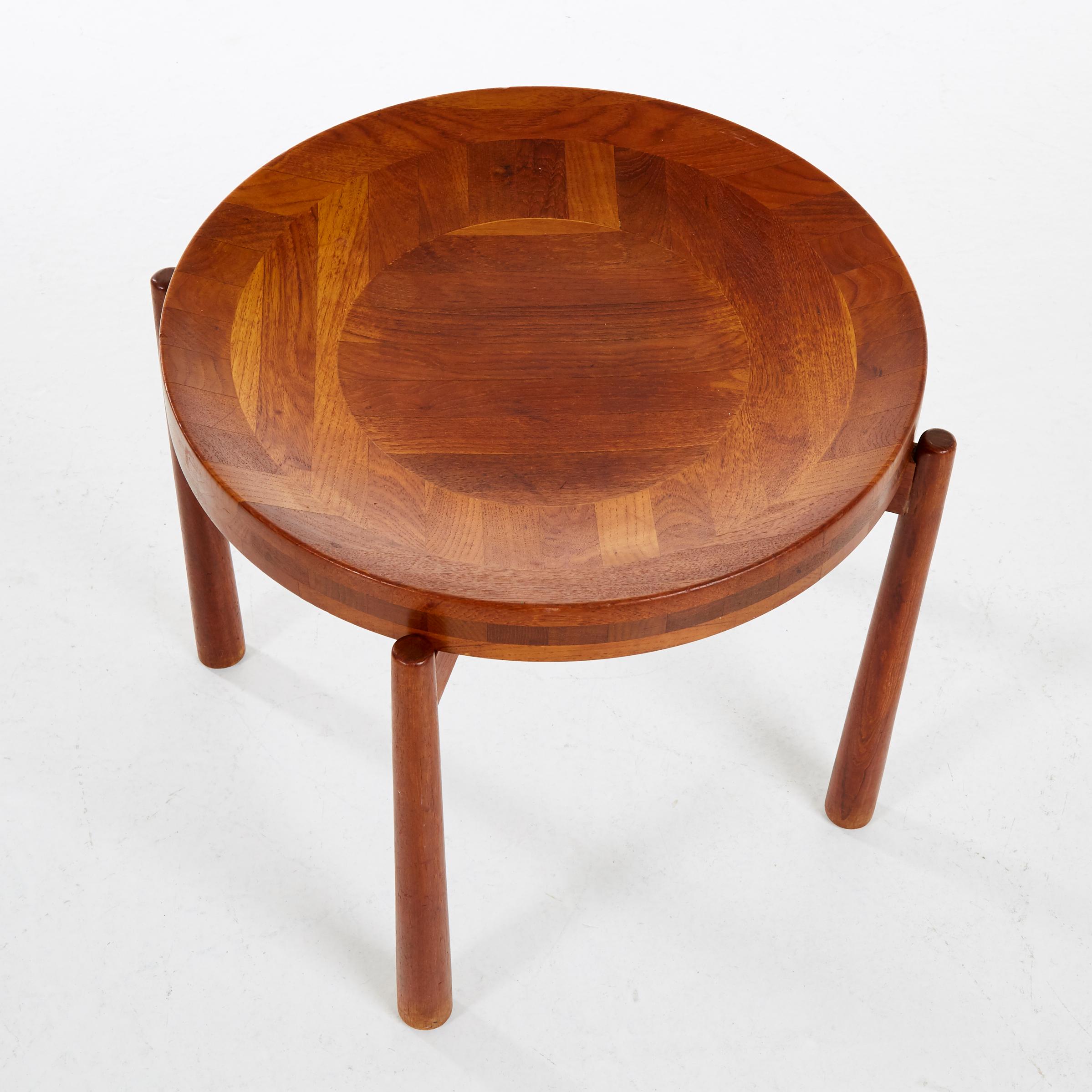 Teak tray table or occasional table, Jens H. Quistgaard, Denmark, 1950s
All original example with teak removable top and solid teak legs.

Measures: H 17.38 in. x Dm 19.5 in.


 