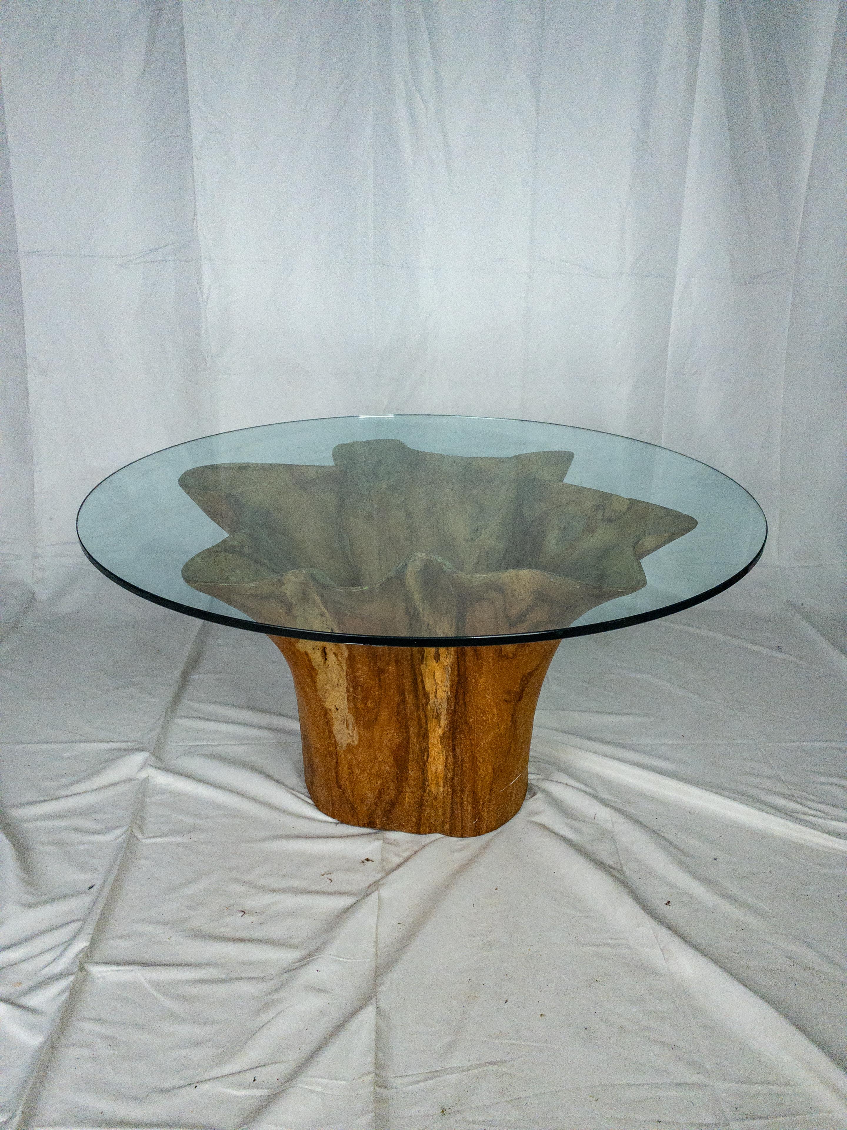 Teak Tree Trunk Coffee Table For Sale 6