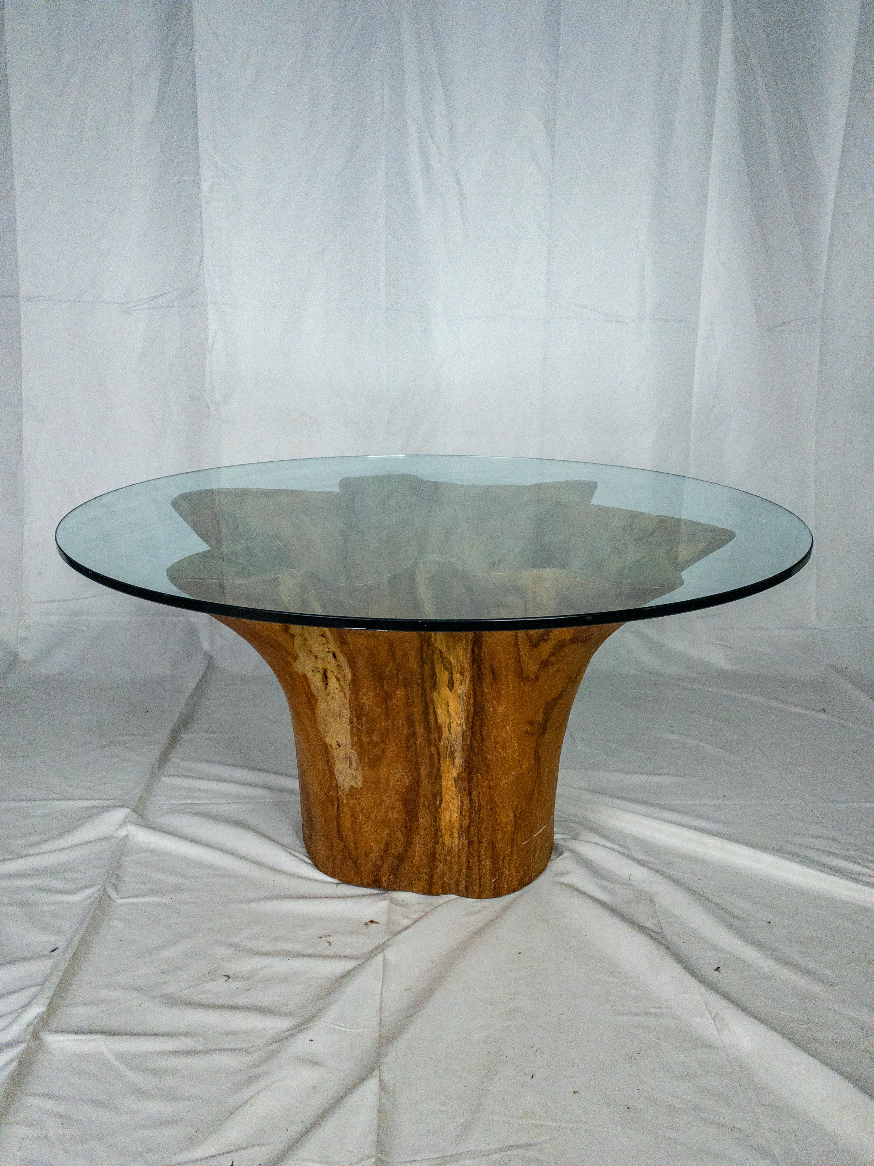 Teak Tree Trunk Coffee Table For Sale 7