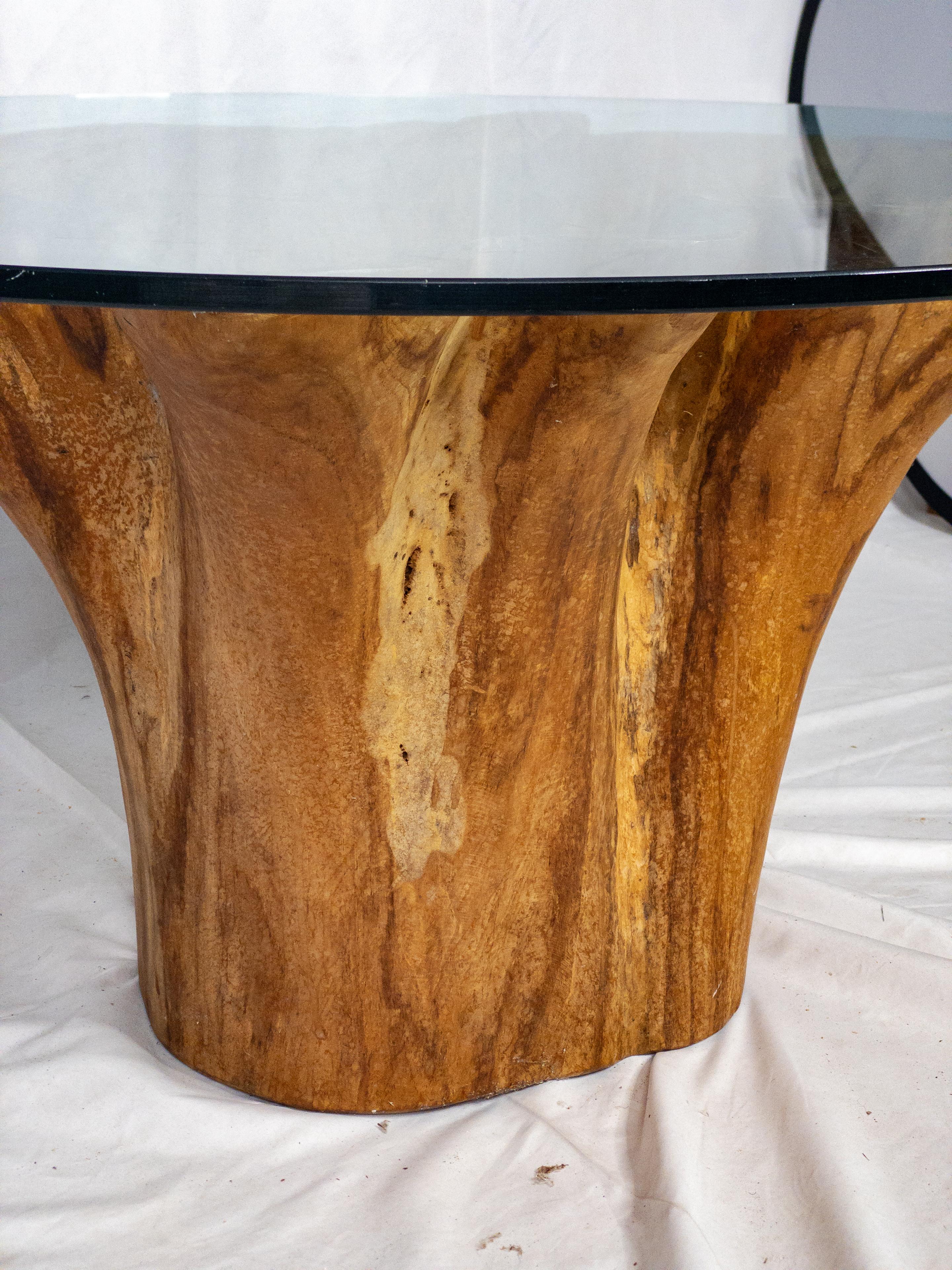 hollow log coffee table