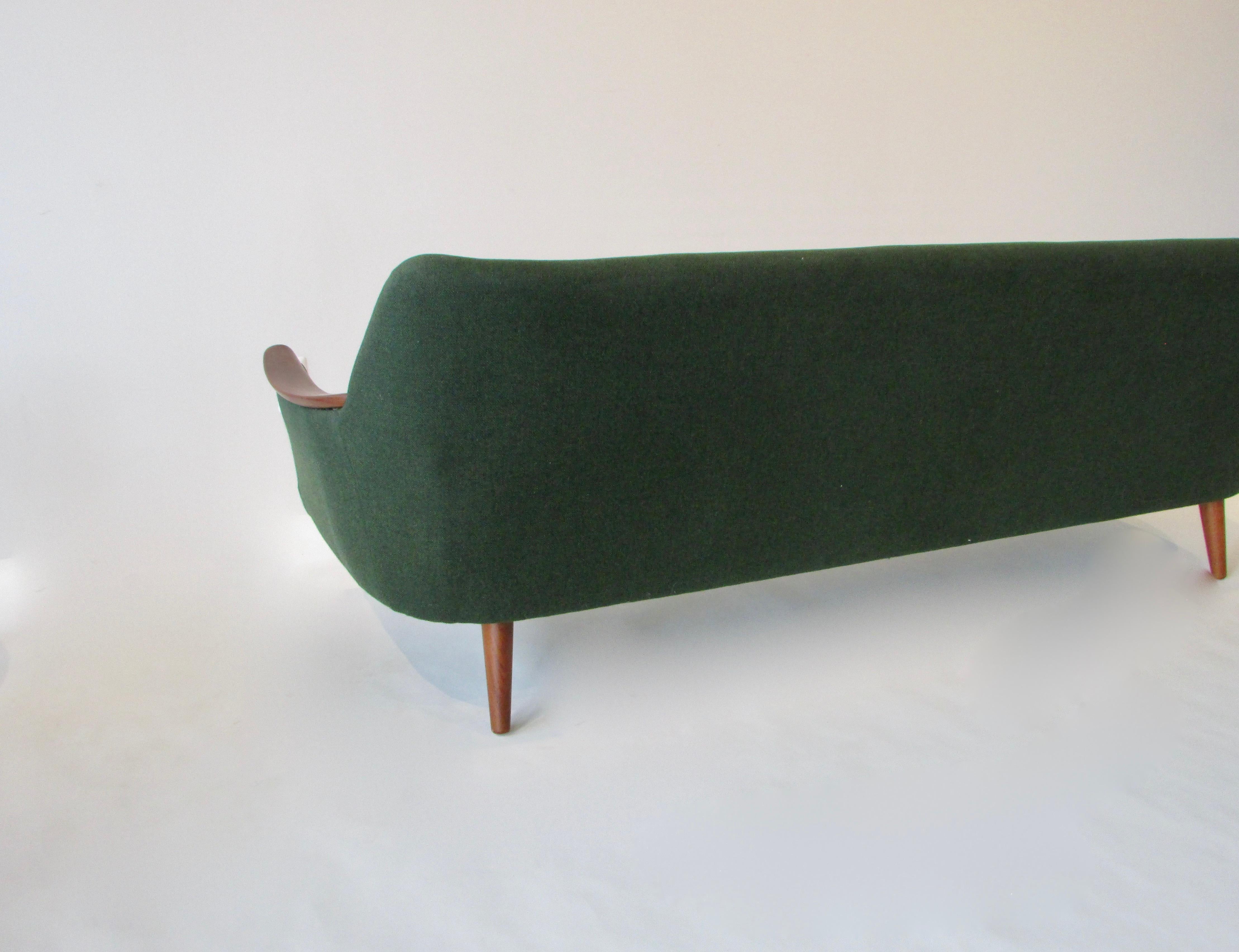 20th Century Teak Trimmed Hans Wegner Style Danish Couch as Found Original Condition