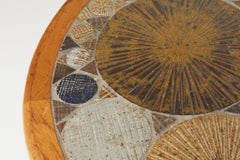 Teak Tue Poulsen Ceramic Art Tile Coffee Table by Haslev 1960s Made in Denmark