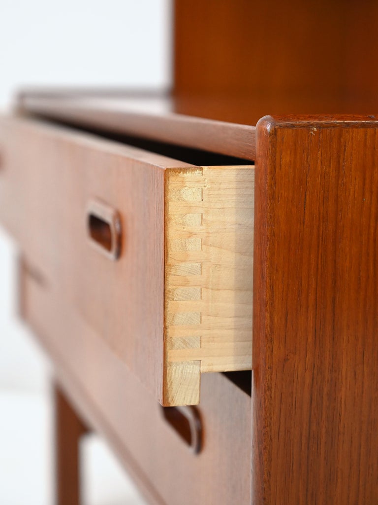Teak TV Stand Bookcase For Sale at 1stDibs