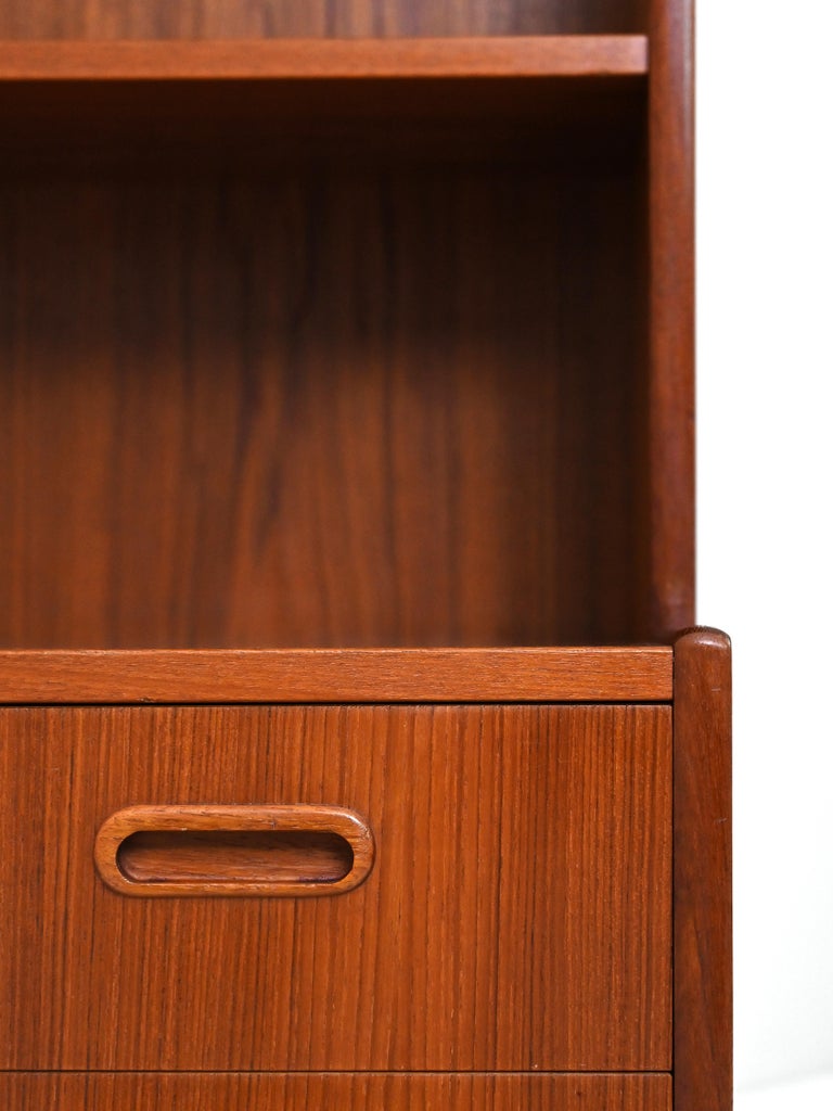 Teak TV Stand Bookcase For Sale at 1stDibs