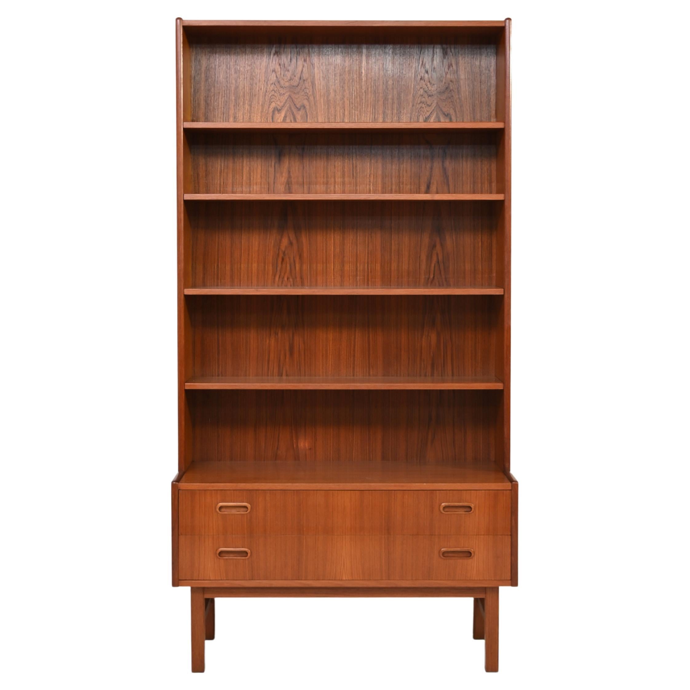 Teak TV Stand Bookcase For Sale at 1stDibs