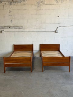 Teak Twin Beds Set of 2 Danish Mid-Century Modern 1960s