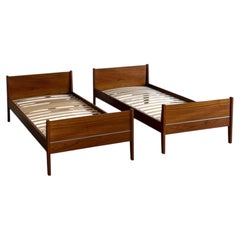 Teak Twin Beds Set of 2 Danish Mid-Century Modern 1960s