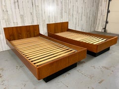 Teak Twin Platform Beds- A Pair