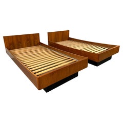Teak Twin Platform Beds- A Pair 