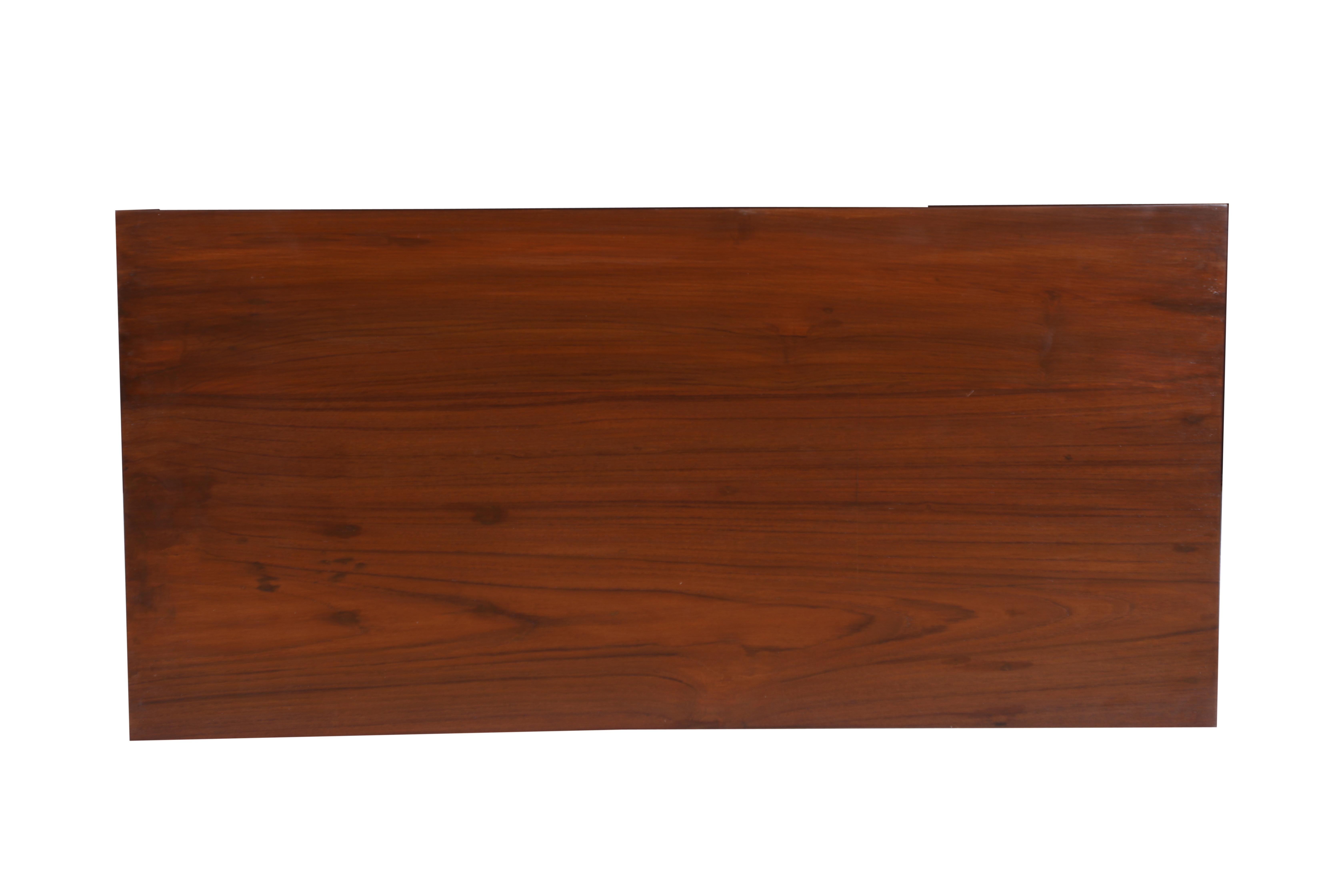 Contemporary Teak Twisted and Angled Coffee Table or Bench For Sale