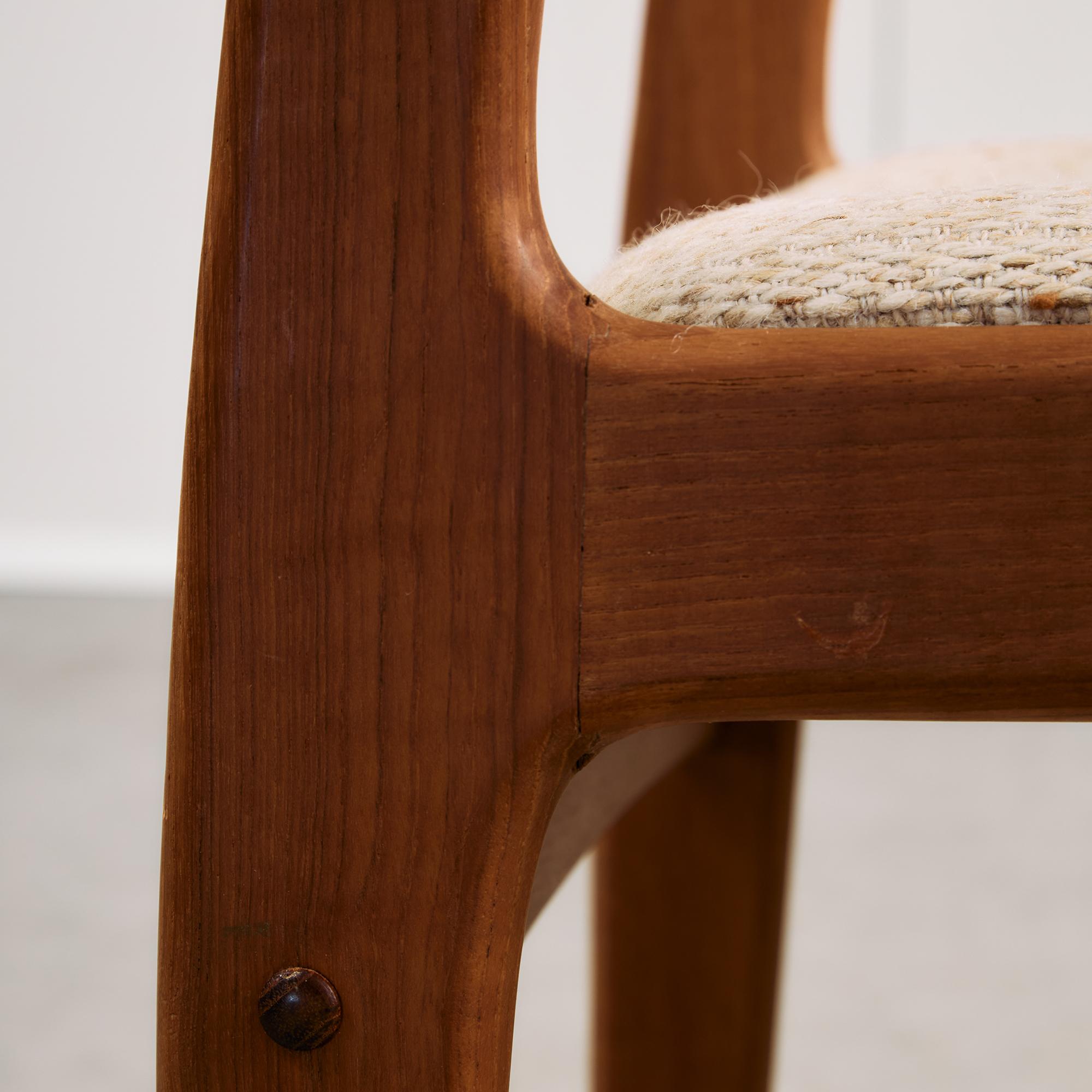 Sedia Uldum in teak di Johannes Andersen per Uldum Møbelfabrik, anni '60 in vendita 9